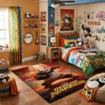 Kung Fu Panda The Dragon Warrior Area Rug - Po Heroic Action Design, Modern Kids Bedroom & Playroom Decor, Soft Non-Slip Floor Mat - Image 2