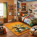 Kung Fu Panda Master Squad Area Rug - Po, Shifu, Oogway & Furious Five Design, Modern Kids Bedroom & Playroom Decor, Soft Non-Slip Floor Mat - Image 2