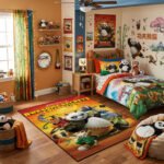 Kung Fu Panda Awesome Secrets Collection Area Rug - Po Shifu Oogway & Masters Design, Modern Kids Bedroom & Playroom Decor, Soft Non-Slip Mat - Image 2