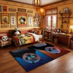 Kung Fu Panda Po vs Kai Spirit Realm Area Rug - Epic Battle Yin-Yang Design, Modern Kids Bedroom & Playroom Decor, Soft Non-Slip Floor Mat - Image 3