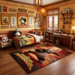 Kung Fu Panda The Dragon Warrior Area Rug - Po Heroic Action Design, Modern Kids Bedroom & Playroom Decor, Soft Non-Slip Floor Mat - Image 3