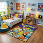 Pokémon Ultimate Generations Area Rug - Ash, Pikachu & Multi-Region Starter Collage, Modern Anime Bedroom Decor, Soft Non-Slip Floor Mat - Image 2