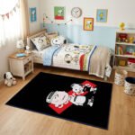 Snoopy x Charlie Brown Supreme Hypebeast Area Rug - Peanuts Streetwear Design, Modern Bedroom & Gaming Room Decor, Soft Non-Slip Floor Mat - Image 3