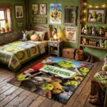 Shrek Forever After Final Chapter Area Rug - Rumpelstiltskin & Donkey Squad Design, Modern Kids Bedroom & Playroom Decor, Soft Non-Slip Mat - Image 3