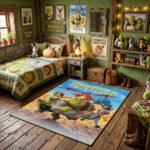 Shrek & Friends Adventure Area Rug - Fiona Donkey Dragon Movie Theme, Modern Kids Bedroom & Playroom Decor, Soft Non-Slip Floor Mat - Image 3